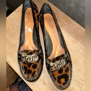 Nurture Sydney leopard print patent leather slip-on loafers